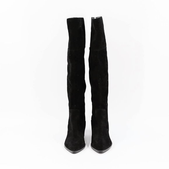 Marc Fisher Womens Oshi Black Suede Knee High Boot - Picture 6 of 7